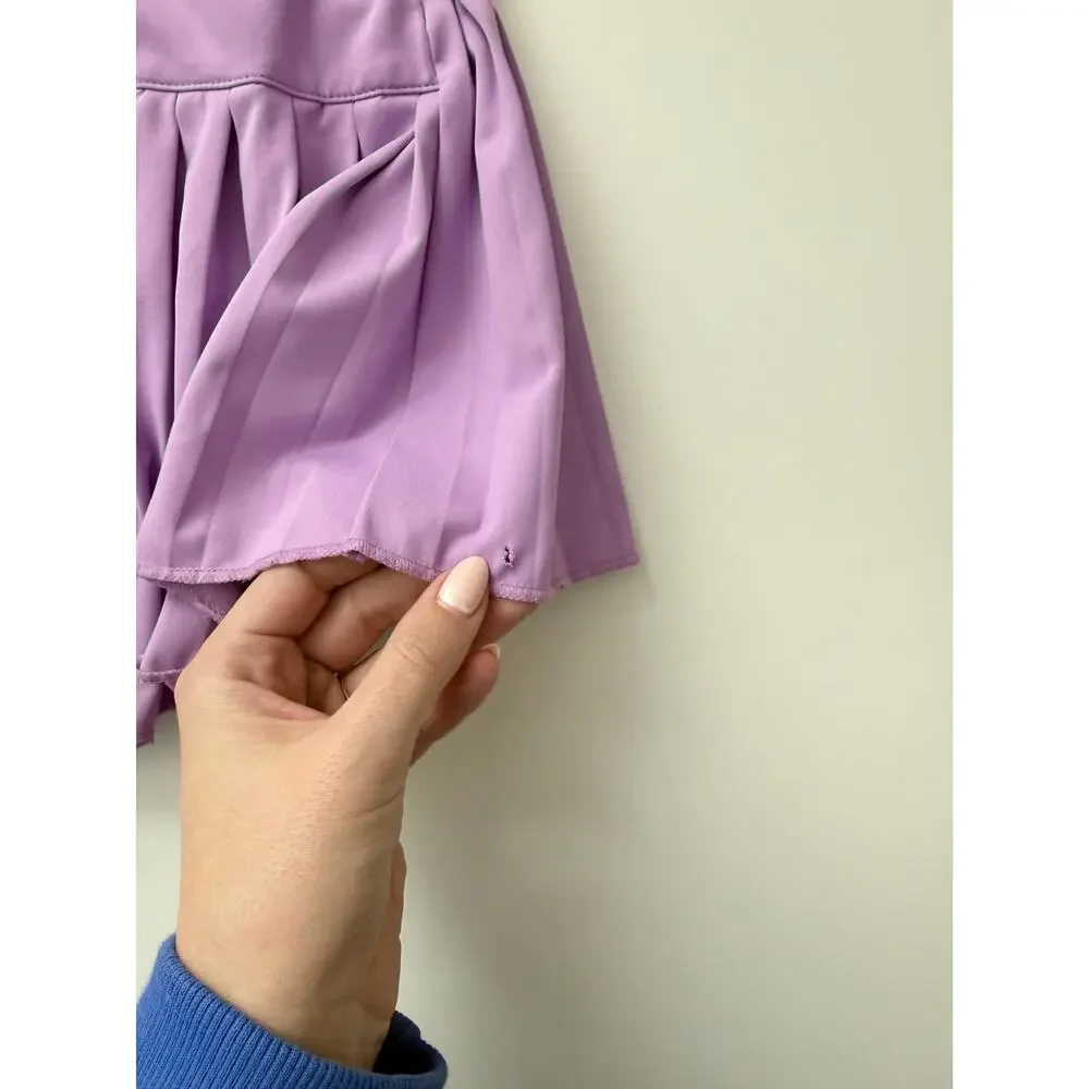 gold hinge pleated tennis skirt - size XS - Picture 2 of 5